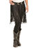 Kobler Leather Women's Hand-Tooled Beaded Fringe Belt, Black, hi-res