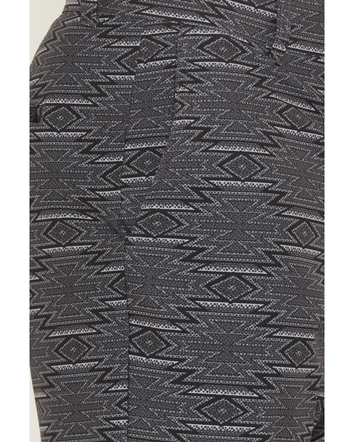 Image #2 - Rock & Roll Denim Men's 8" Southwestern Print Stretch Chino Shorts, Charcoal, hi-res