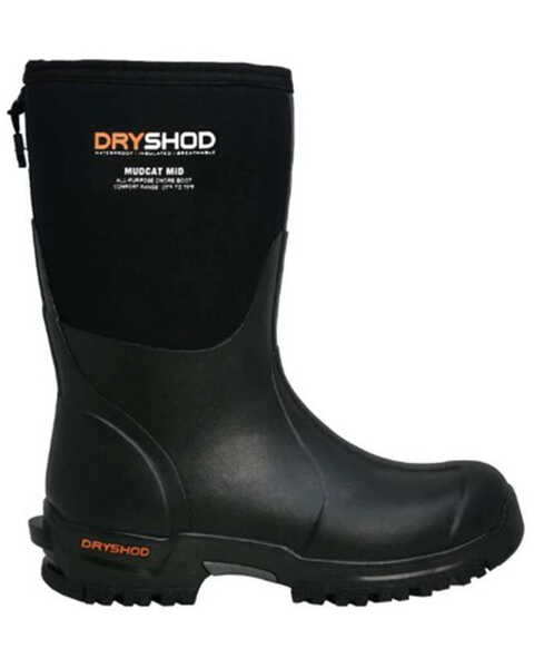 Dryshod Men's Mudcat Mid-Calf Work Boots - Soft Toe, Black, hi-res