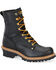 Image #1 - Carolina Men's Logger Boots - Round Toe, Black, hi-res