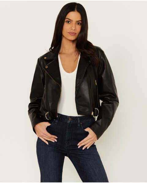 Cleobella Women's Baxter Leather Jacket , Black, hi-res