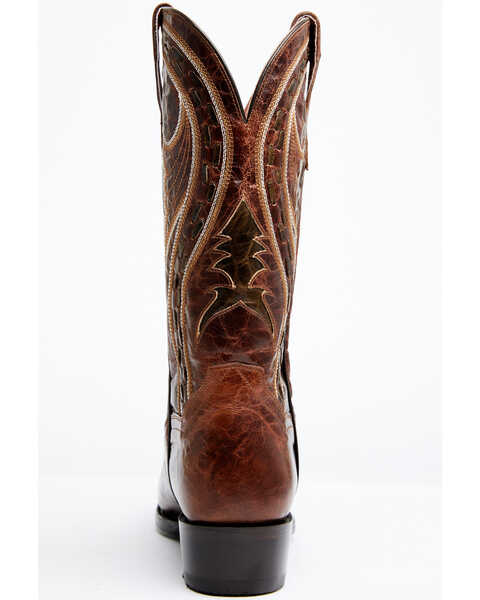 Image #5 - Dan Post Men's Swirled Embroidery Western Boots - Medium Toe, Pecan, hi-res