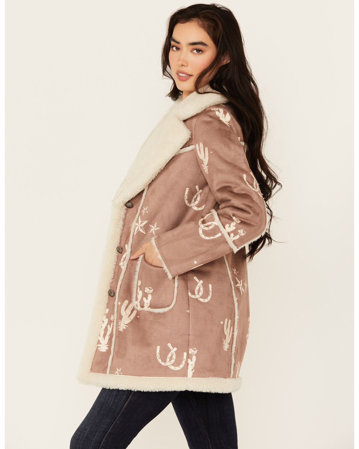 Image #3 - Idyllwind Women's Spicewood Faux Suede Coat, Tan, hi-res