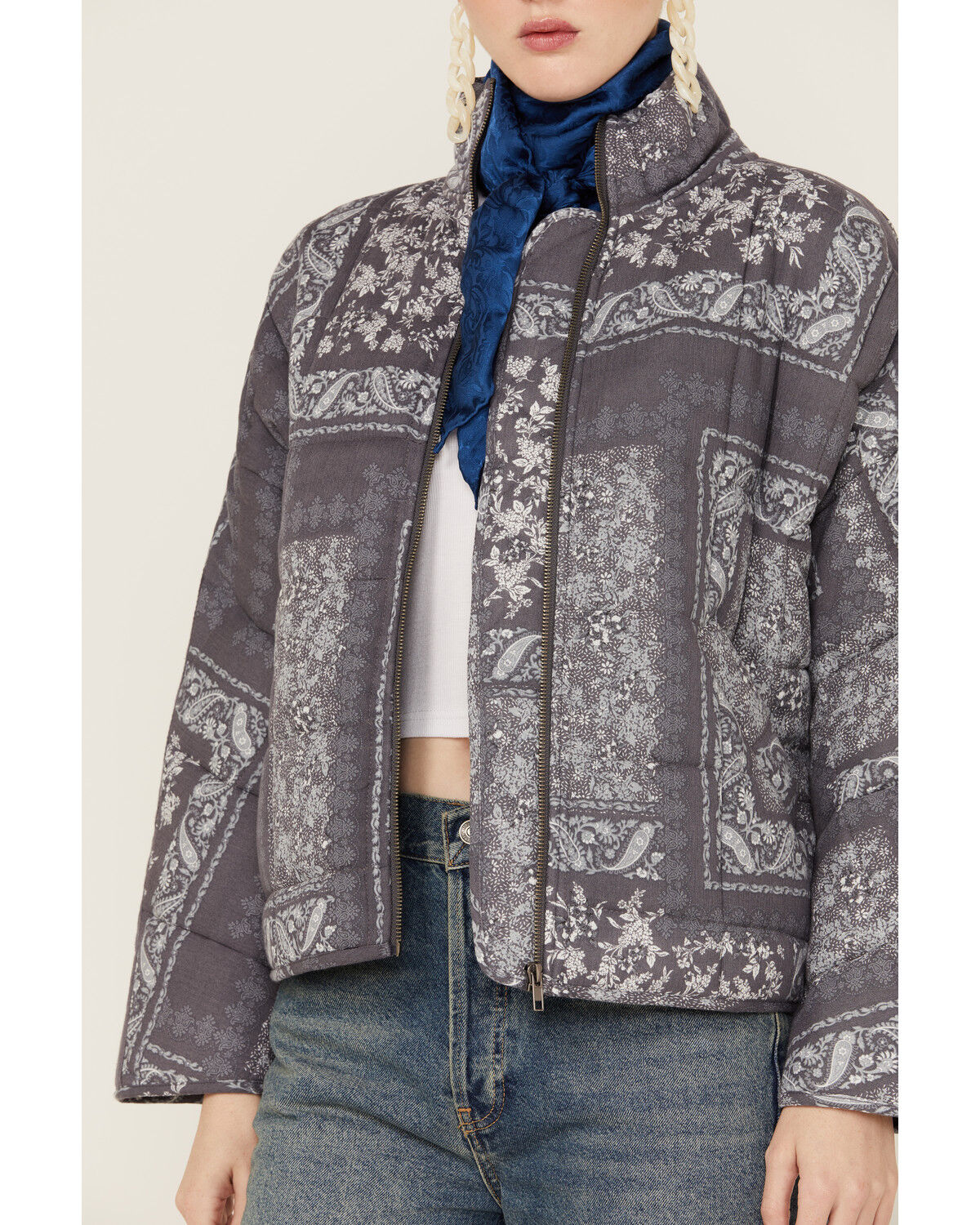 Image #3 - En Creme Women's Quilted Patchwork Zip Jacket, , hi-res