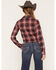 Image #4 - Shyanne Women's Hansen Embroidered Plaid Print Long Sleeve Button-Down Tie-Front Top, Saddle, hi-res