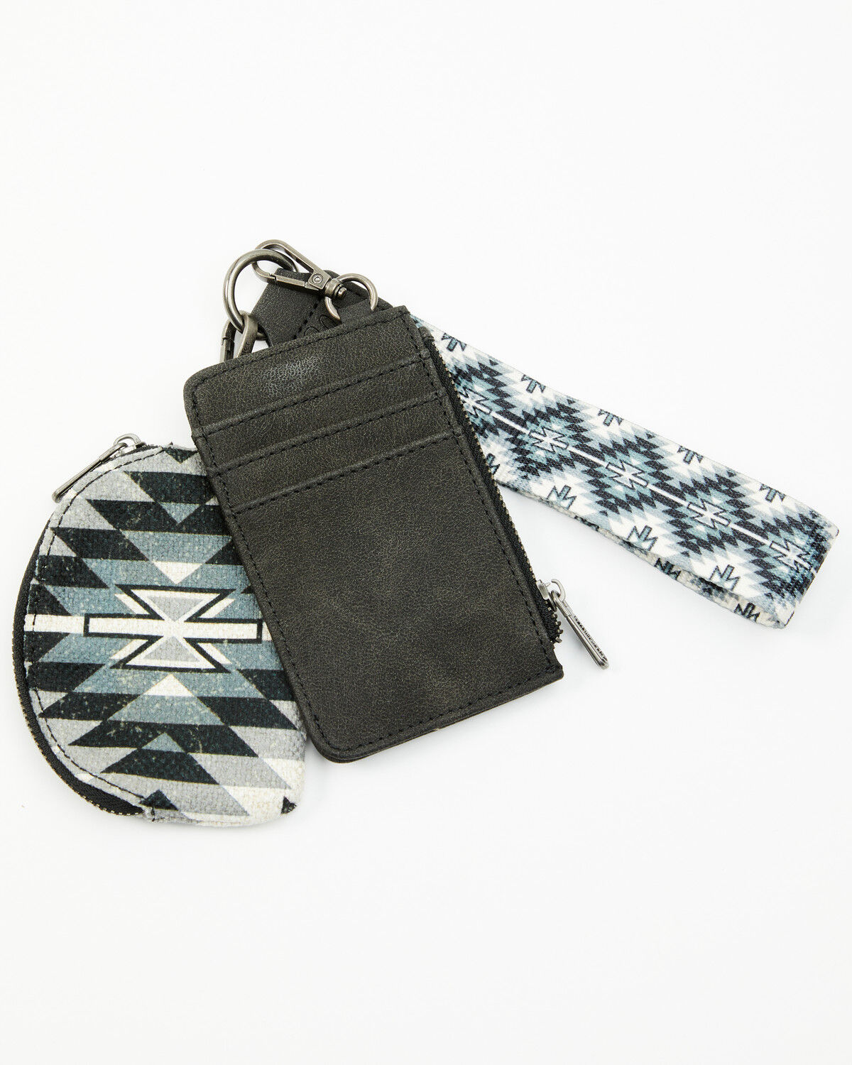 Image #2 - Wrangler Southwestern Print Keychain Coin Wallet, Black, hi-res
