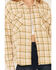 By Together Women's Light Brown Plaid Long Sleeve Button-Down Western Flannel Shirt , Brown, hi-res
