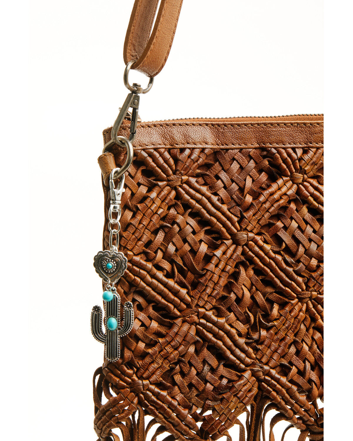 Image #1 - Shyanne Women's Cactus Heart Bag Charm, Silver, hi-res