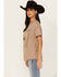 Image #2 - White Crow Women's Buck Yeah Seamed Short Sleeve Graphic Tee, Tan, hi-res