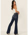 Image #1 - 7 For All Mankind Women's Melrose Medium Wash Dojo Trouser Denim Jeans, Blue, hi-res