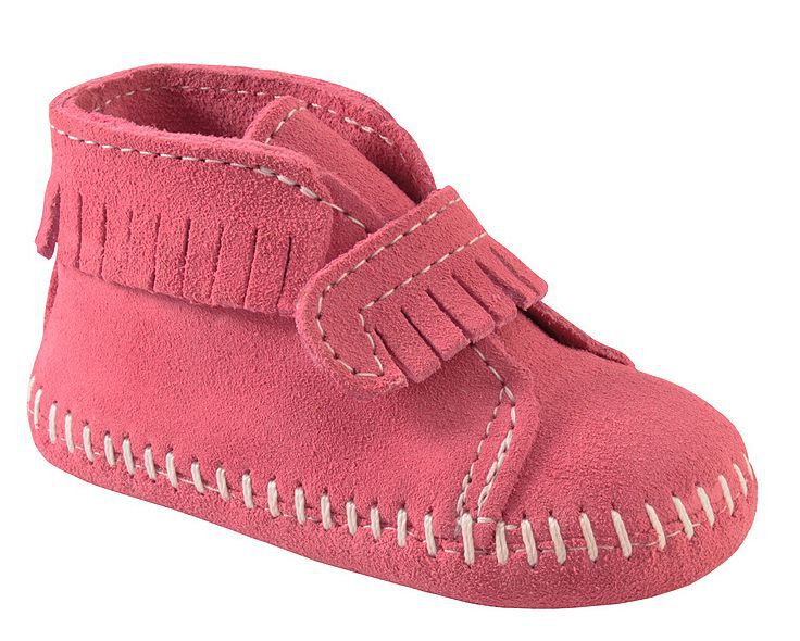 hot pink fringe booties