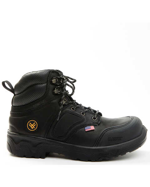 Image #2 - Hawx Men's 6" Anthem Waggled Lace-Up Work Boots - Composite Toe, Black, hi-res