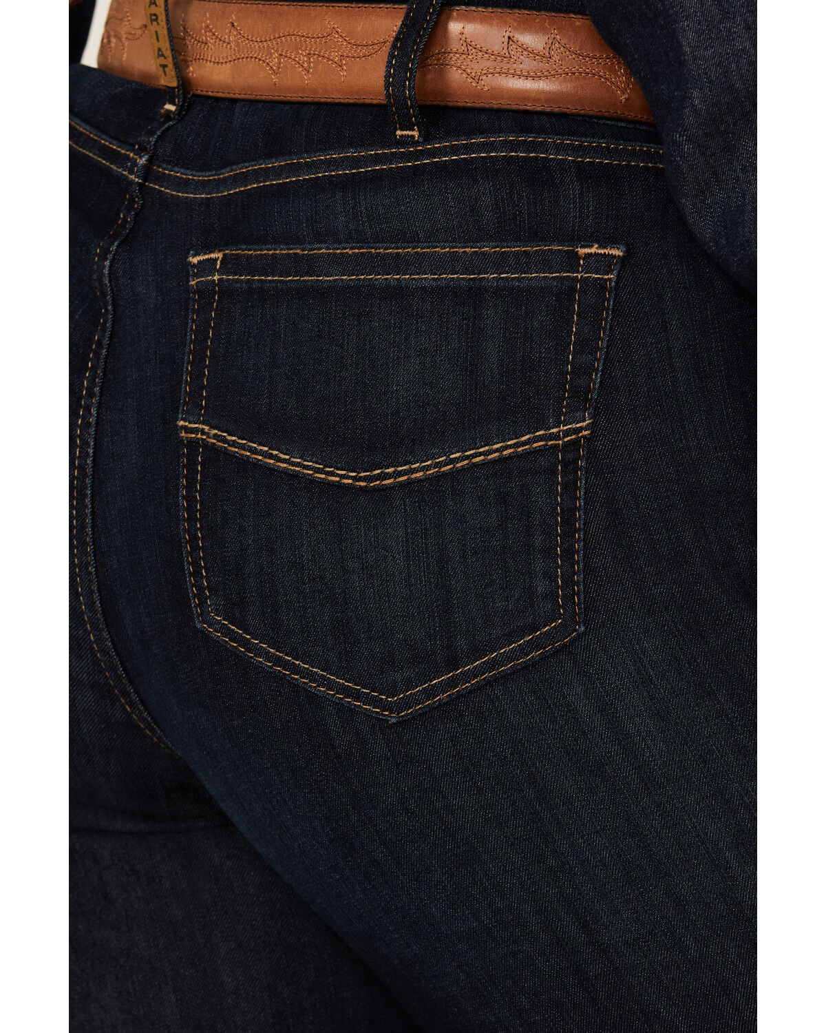 Image #4 - Ariat Women's Dark Wash Ophelia Prefect Rise Trouser Denim Jeans - Plus, Dark Wash, hi-res