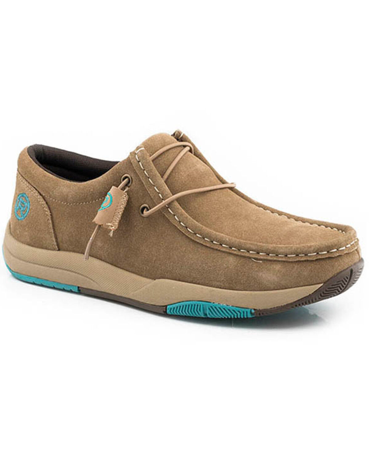 Image #1 - Roper Women's Clearcut Low Suede Casual Shoes - Moc Toe, Tan, hi-res