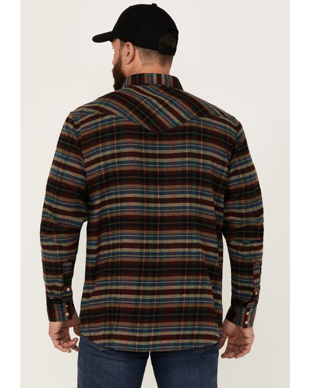 Image #4 - Moonshine Spirit Men's Underground Striped Print Long Sleeve Snap Western Shirt, Blue, hi-res