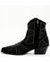 Image #3 - Italian Cowboy Women's Astra Studded Fashion Booties - Snip Toe, Black, hi-res