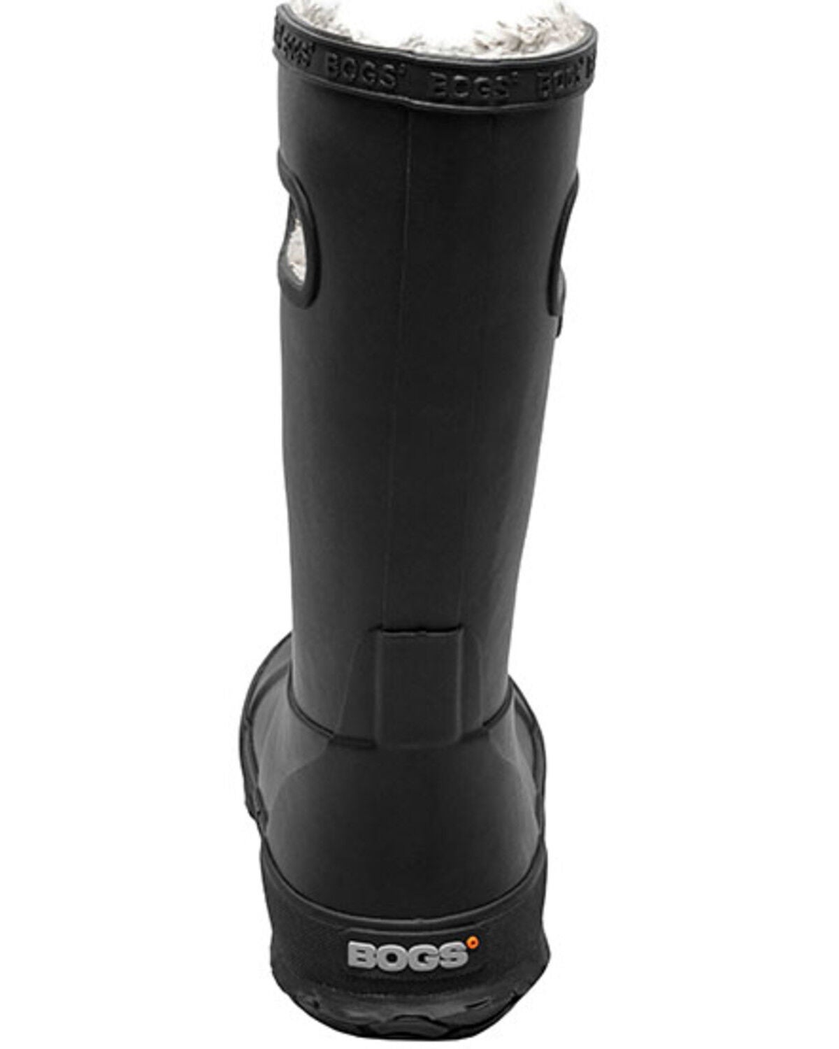 Image #5 - Bogs Boys' Plush Rain Boots - Round Toe, Black, hi-res