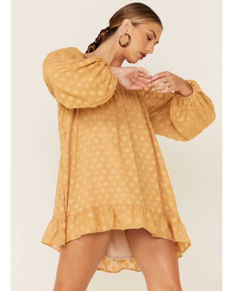Image #4 - Show Me Your Mumu Women's Dot Briar Mini Dress, Gold, hi-res