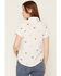 Image #4 - Cotton & Rye Women's Horse And Horseshoe Embroidered Short Sleeve Button-Down Western Shirt, White, hi-res