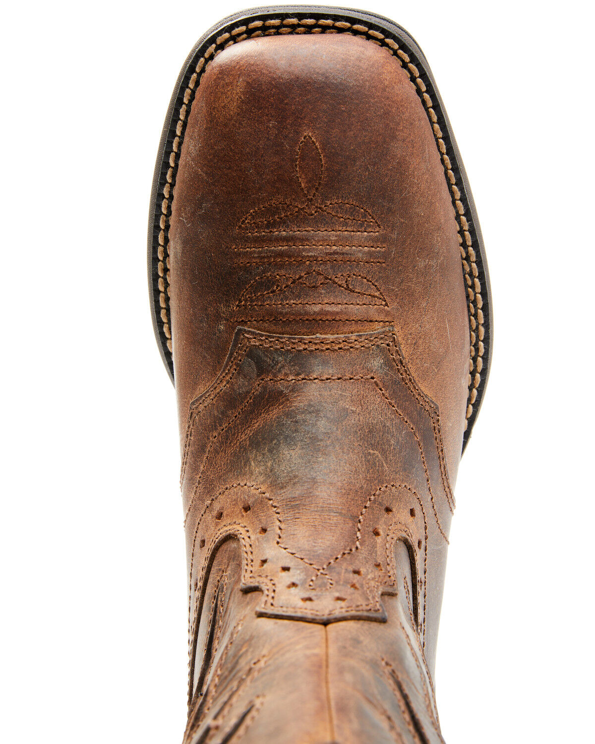 Image #6 - RANK 45® Women's Xero Gravity Lite Flag Western Performance Boots - Broad Square Toe, Brown, hi-res