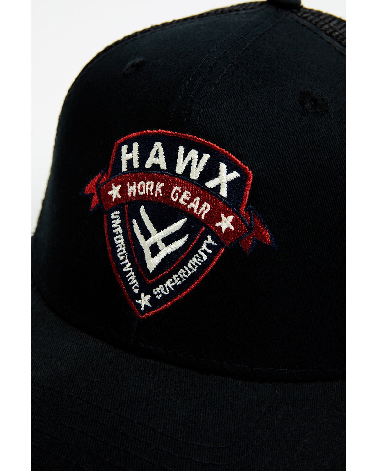Image #2 - Hawx Men's Ribbon Logo Shield Patch Ball Cap, Black, hi-res