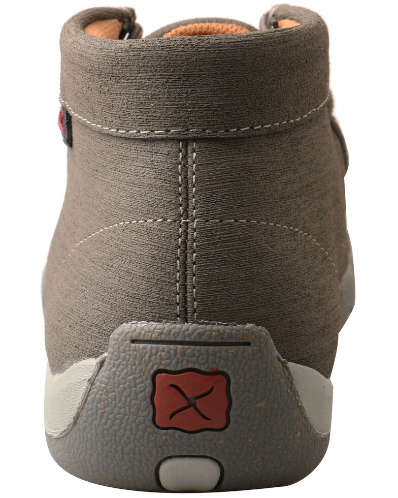 Twisted X Men's Grey Chukka Driving Shoes - Moc Toe, Grey, hi-res