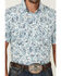 Image #3 - Cody James Men's Frontier Threads Floral Paisley Print Short Sleeve Snap Western Shirt, White, hi-res