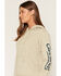 Image #2 - Carhartt Women's Sawyer Script Midweight Relaxed Fit Hoodie, Light Green, hi-res
