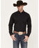 Cody James Men's Racer Striped Long Sleeve Button Down Stretch Western Shirt, Black, hi-res