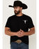 Image #2 - Cowboy Hardware Men's Freedom Is Never Free Short Sleeve Graphic T-Shirt, Black, hi-res
