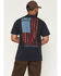 Image #1 - Boot Barn X Thorogood Men's American Strong Short Sleeve Graphic Work Shirt, Dark Blue, hi-res