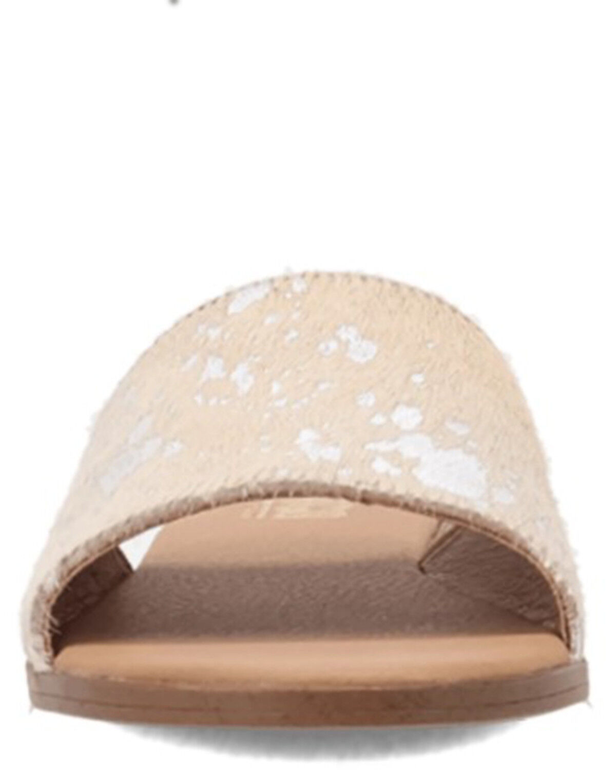 Image #4 - Dingo Women's Metallic Hairon Moo Moo Sandals, Silver, hi-res