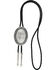 Montana Silversmiths Men's Oval Silver Engraved Bolo Tie, Silver, hi-res