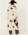 Image #4 - Powder River Outfitters Women's Cow Print Duster Faux Fur Coat, Cream, hi-res