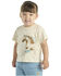 Image #1 - Carhartt Little Girls' Horse Short Sleeve Graphic Tee, Cream, hi-res