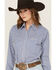 Image #3 - Cowboygirl by Jenna Paulette Women's Gingham Print Long Sleeve Pearl Snap Western Shirt, Blue, hi-res