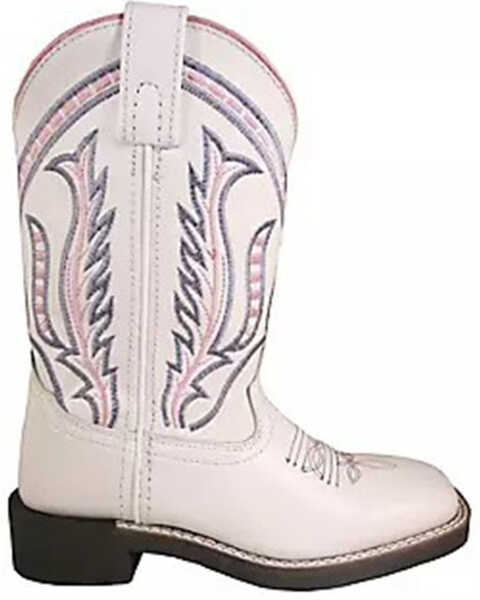 Smoky Mountain Girls' Dallas Western Boots - Broad Square Toe, White, hi-res