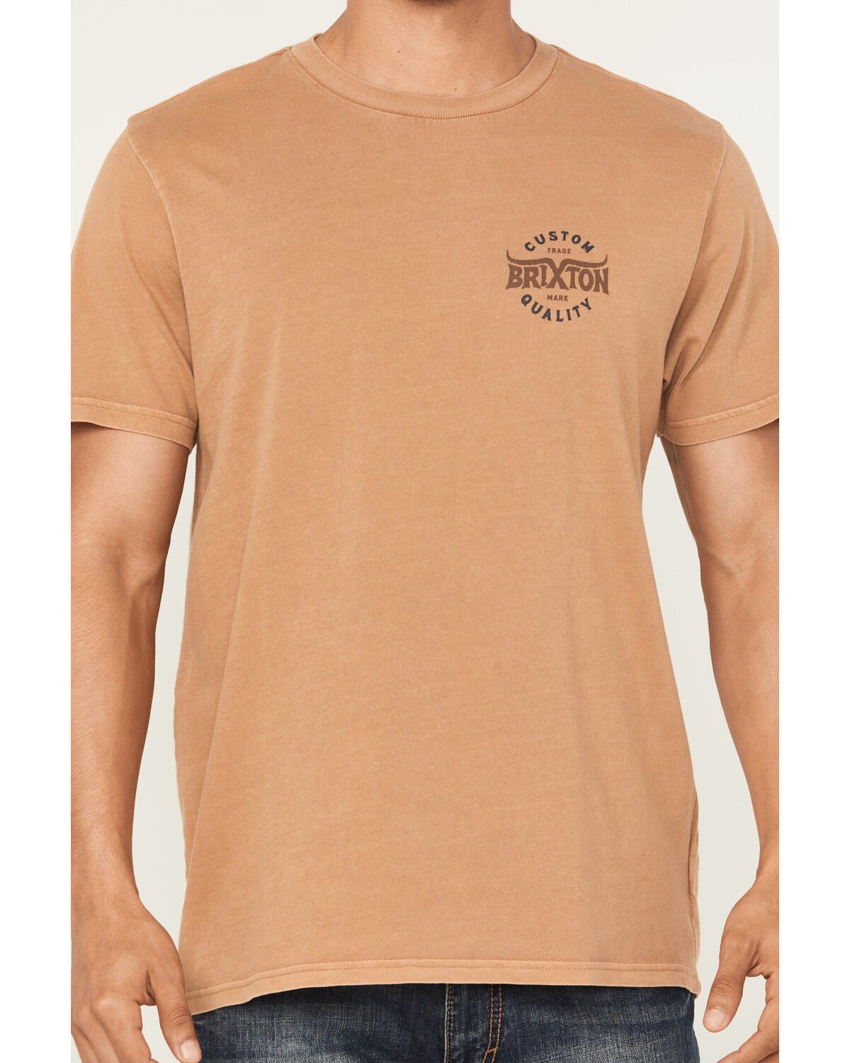 Image #1 - Brixton Men's Gibson Logo Short Sleeve Graphic T-Shirt, Rust Copper, hi-res