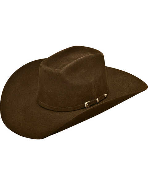 Image #1 - Ariat Added Money 2X Felt Cowboy Hat , Chocolate, hi-res