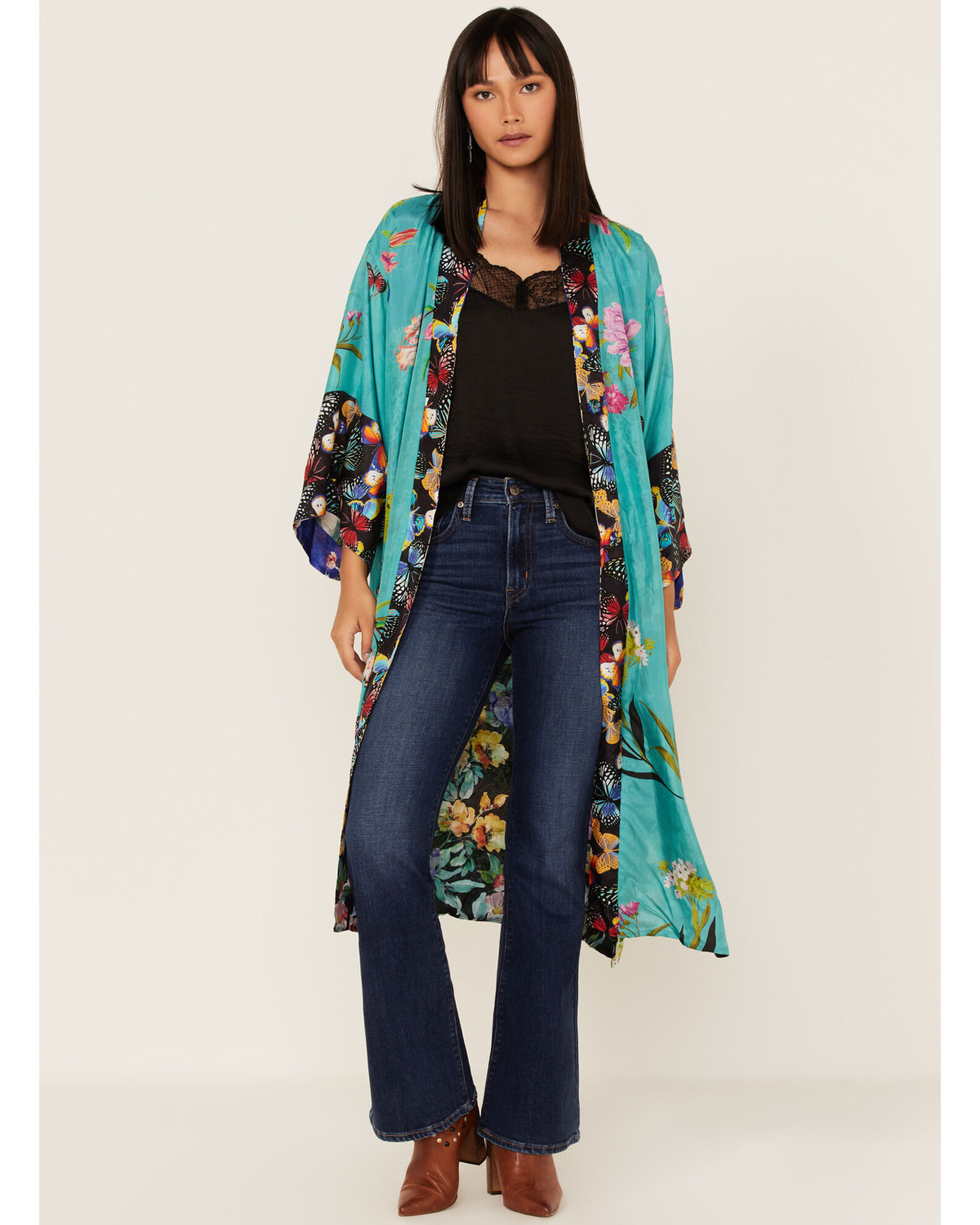 Image #4 - Johnny Was Women's Panya Floral Print Kimono, No Color, hi-res