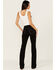 Image #1 - Miss Me Women's Mid Rise Border Pocket Bootcut Stretch Denim Jeans, , hi-res