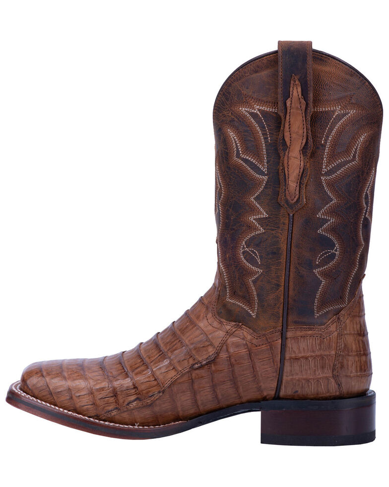 Dan Post Men's Kingsly Chocolate Caiman Western Boots - Wide Square Toe