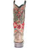Corral Women's Cactus Floral Embroidery Overlay Western Boots - Square Toe, Taupe, hi-res