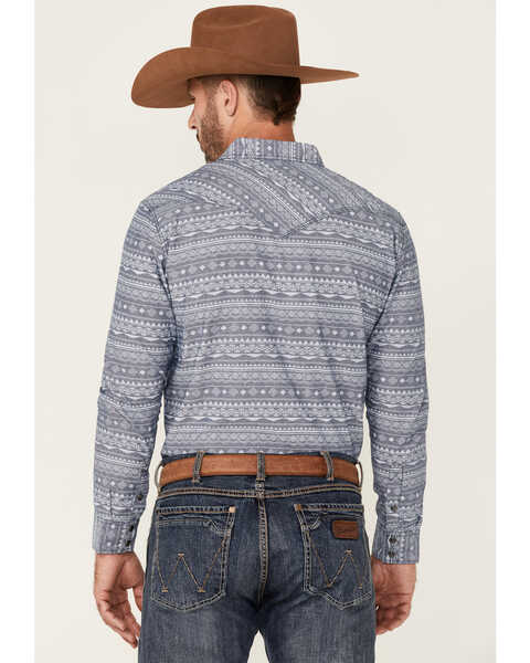 Moonshine Spirit Men's Buffalo Trace Southwestern Print Long Sleeve Snap  Western Shirt