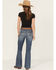 Image #1 - Rock & Roll Denim Women's Medium Wash Trouser Stretch Denim Jeans, Medium Wash, hi-res