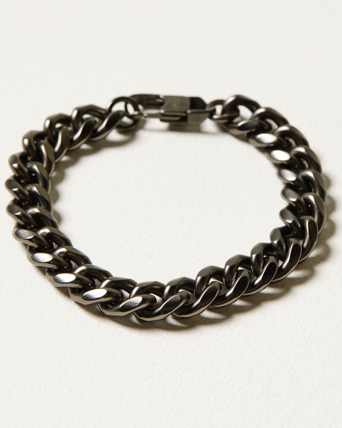 Image #1 - M & F Western Men's Gun Metal Silver Strike Chain Link Bracelet, Silver, hi-res