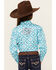 Image #4 - Cowgirl Hardware Girls' Diamond Print Long Sleeve Snap Western Shirt, , hi-res