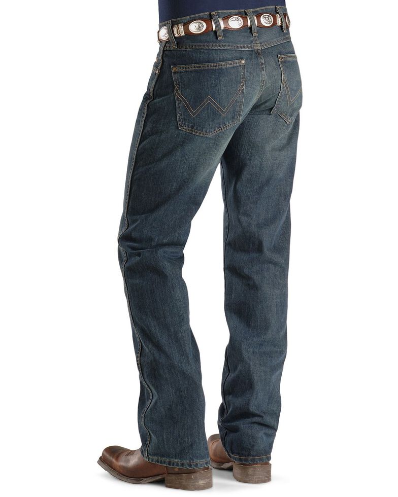Wrangler Men's Retro Dark Wash Slim Bootcut Jeans , Med Wash, hi-res