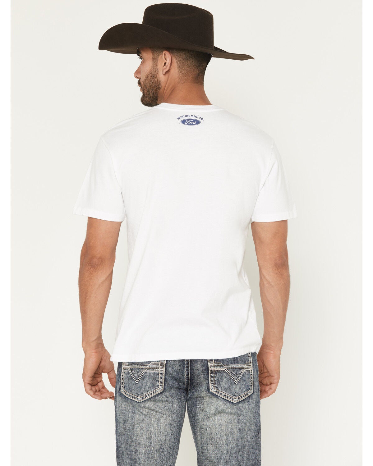 Image #4 - Brixton X Ford Men's Truck Country Short Sleeve Graphic T-Shirt, White, hi-res