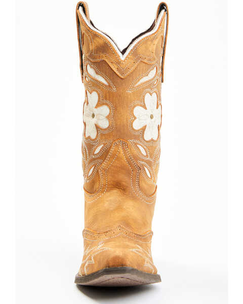 Laredo Women's Tan Underlay Western Boots - Snip Toe, Brown, hi-res